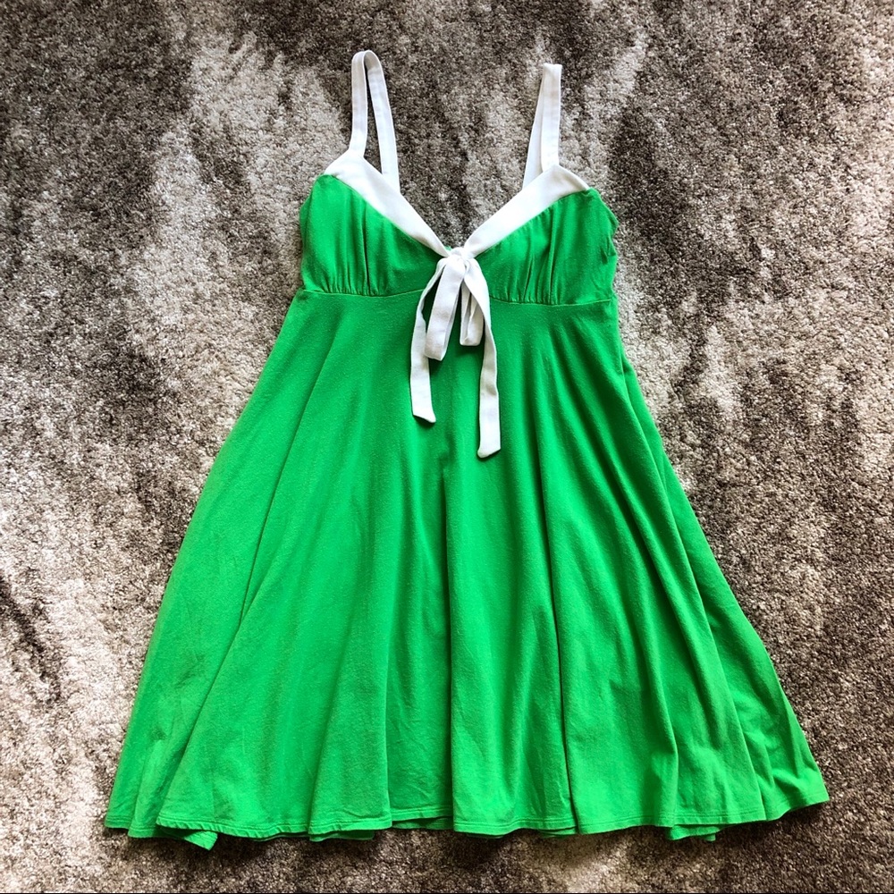 Green Dress w/ White Bow